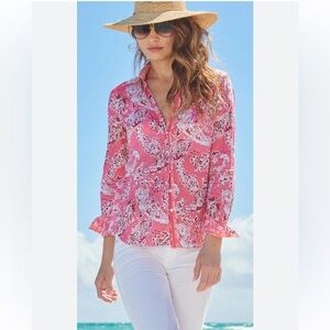 CINO
CORSICA PAISLEY GERANIUM BUTTON DOWN SHIRT